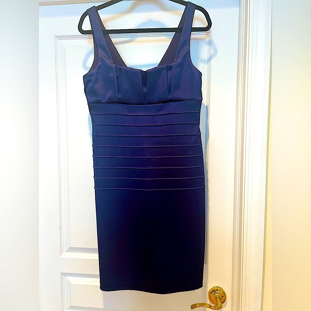 Cache Gorgeous dark blue cocktail dress size 12